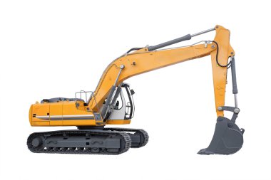 Excavator object isolated