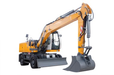 Excavator object isolated