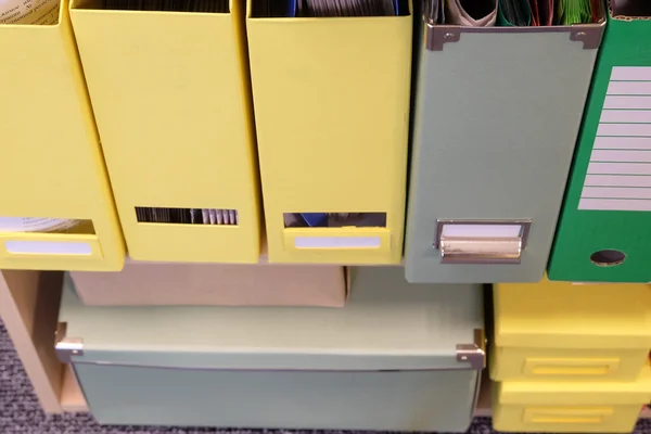 Image of folders on  shelf — Stock Photo, Image