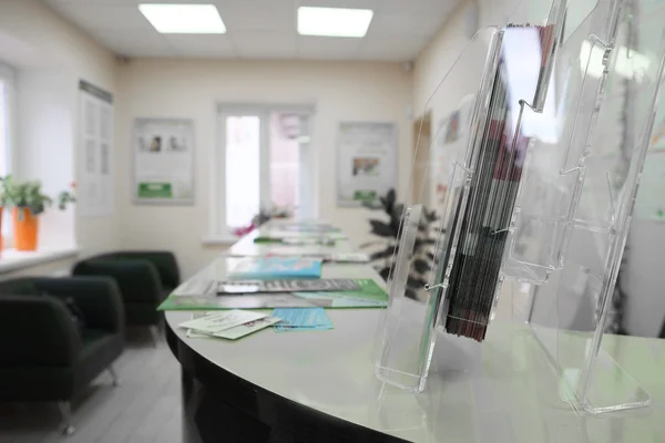 Image of a closeup brochure holder — Stock Photo, Image