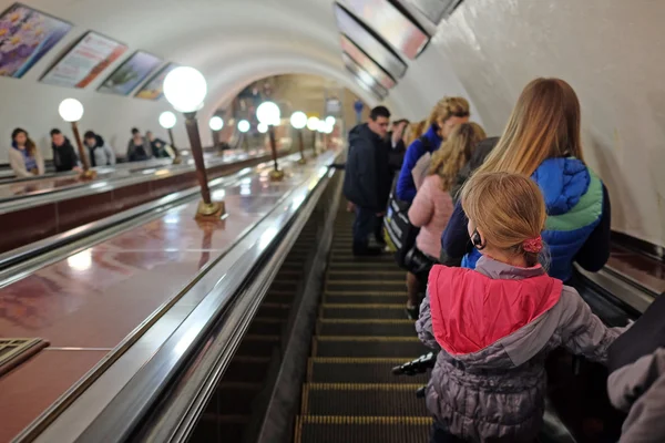 У московському метро — стокове фото