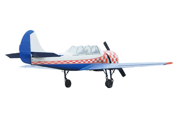 흰색 배경에 고립 된 작은 비행기 — 스톡 사진