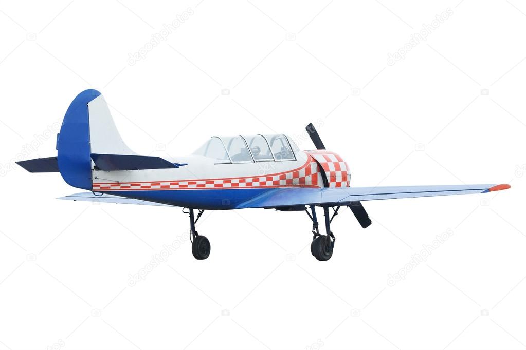 Small plane isolated on the white background