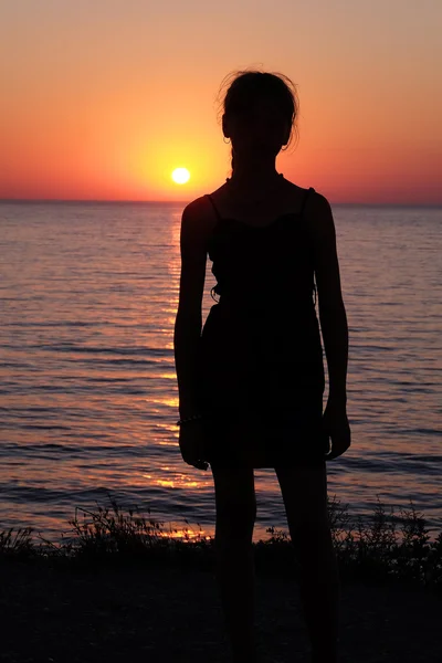 Afbeelding van een zee-zonsondergang — Stockfoto