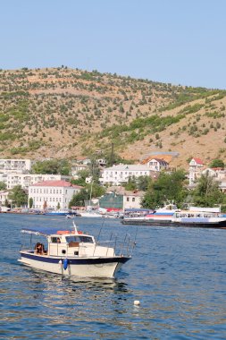 Yolcu tekneleri Denizi üzerinde görüntü