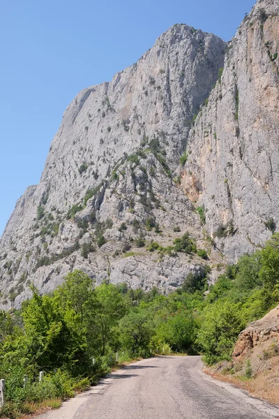 Bir dağ yolu görüntü ile manzara