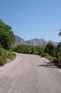 Bir dağ yolu görüntü ile manzara