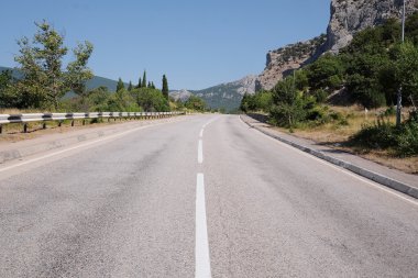 Bir dağ yolu görüntü ile manzara