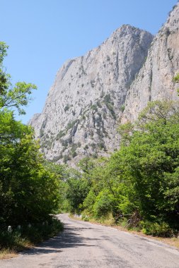 Bir dağ yolu görüntü ile manzara