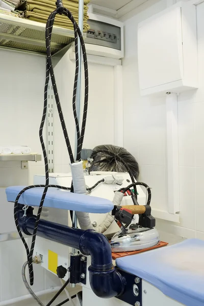 Professional iron in a hospital laundry — Stock Photo, Image