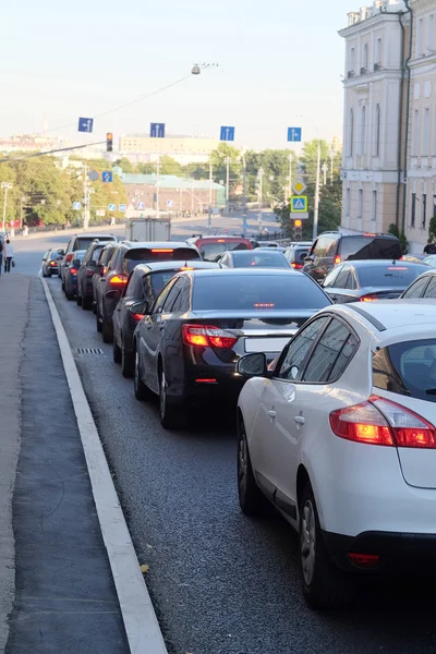 Cars stands in traffic jam — Stock Photo, Image