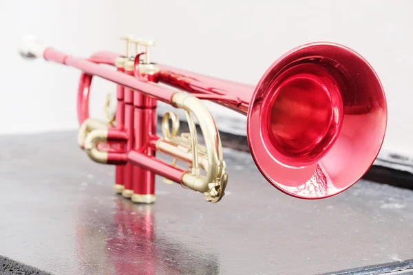 Classical music wind instrument trumpet — Stock Photo, Image