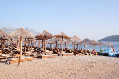 Budva'nın Adriyatik Denizi Beach
