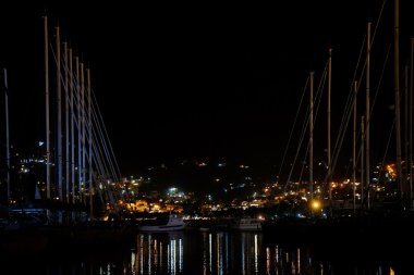 Bir gece Bar görüntü ile manzara