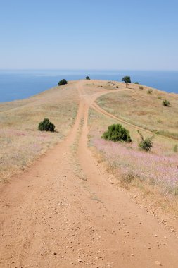 Kırım Dağları ve Karadeniz görüntü ile manzara