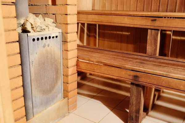 Bir sauna iç görüntüsü — Stok fotoğraf