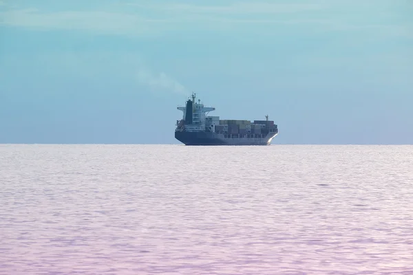 Image of a cargo ship in a open sea — Stock Photo, Image