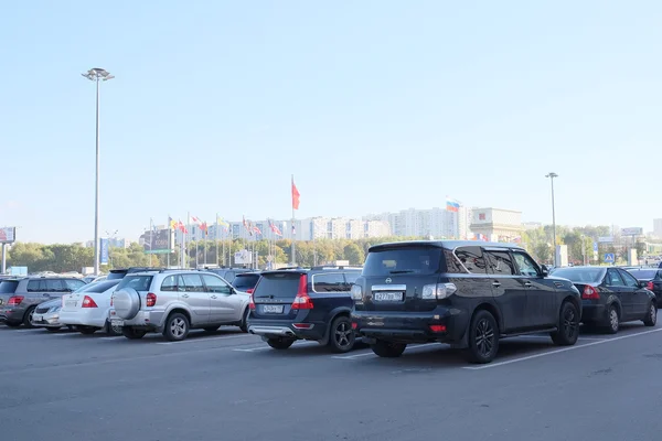 Парковка в Москве — стоковое фото