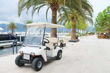 Tivat dolgu üzerinde elektrikli otomobil