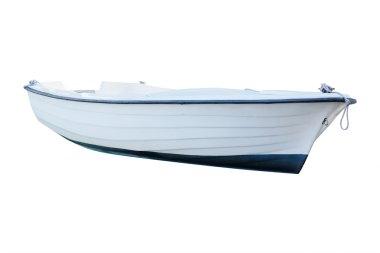 Beyaz arka plan altında izole tekne