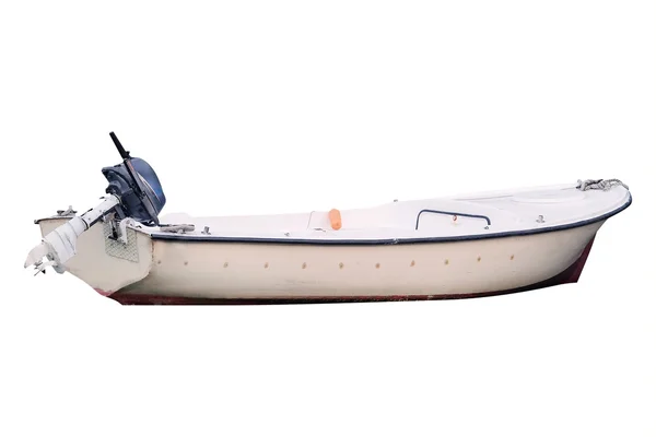 Båt som isolerats under den vita bakgrunden — Stockfoto