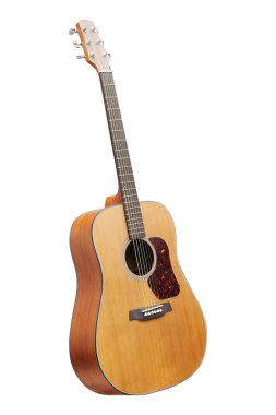 Beyaz arka plan altında izole gitar