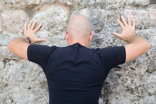 Portret van een kale hoofd man — Stockfoto