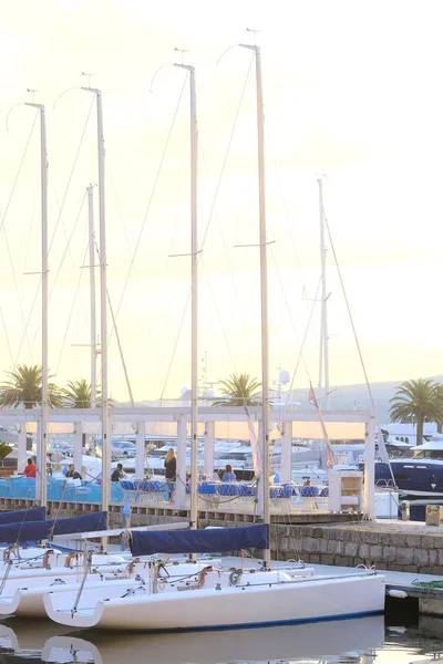 Пейзаж с изображением гавани Тиват — стоковое фото