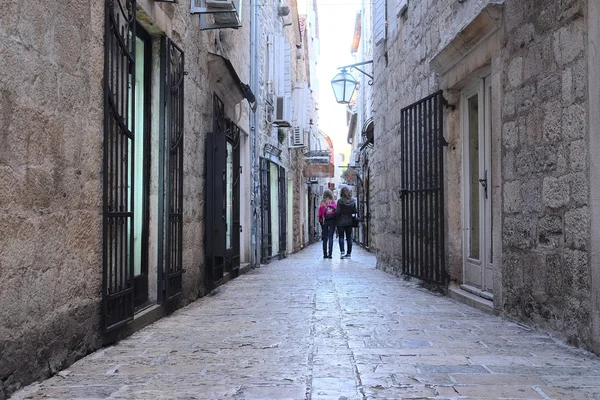 Ruas da Cidade Velha em Budva — Fotografia de Stock