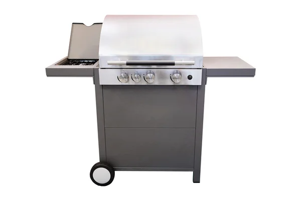 Grill unter weißem Hintergrund — Stockfoto