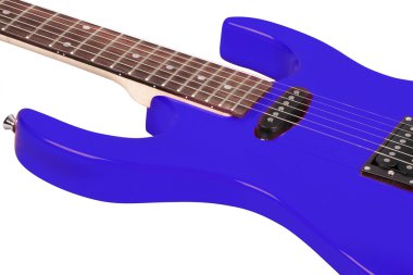 Beyaz arka plan altında gitar