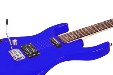 Bir gitar altında beyaz arka plan görüntü