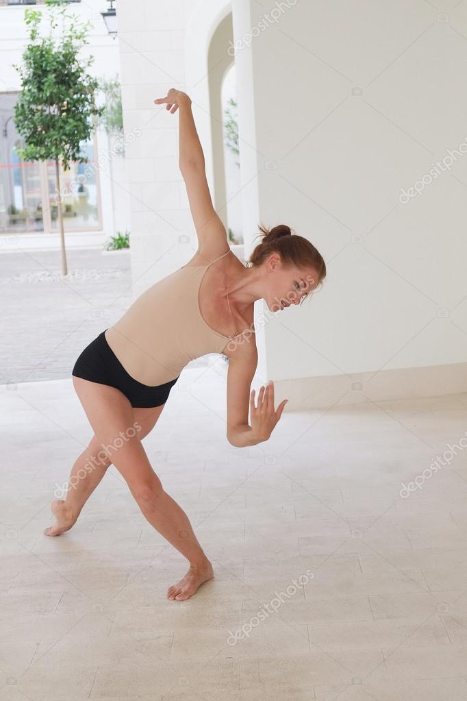 Portrait of a rehearsing ballerina