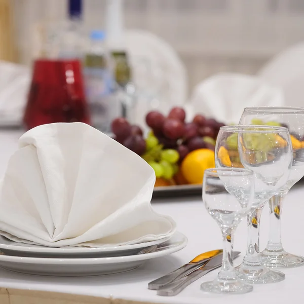 Banquete instalaciones mesa —  Fotos de Stock