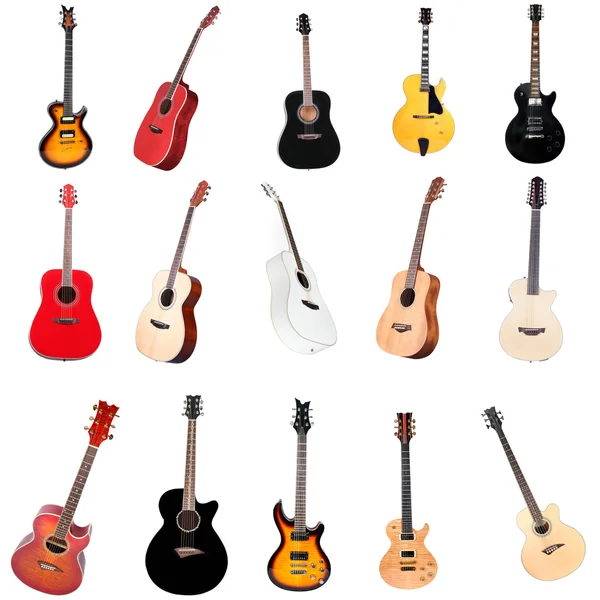 Set of musical instruments under the white background — Stock Photo, Image