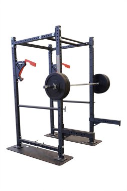 Beyaz arka plan üzerinde izole siyah halter