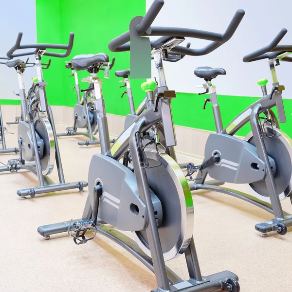 Interior of a fitness hall with gym apparatus — Stock Photo, Image