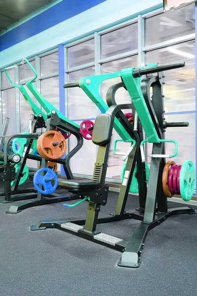 Interior of a fitness hall with gym apparatus — Stock Photo, Image