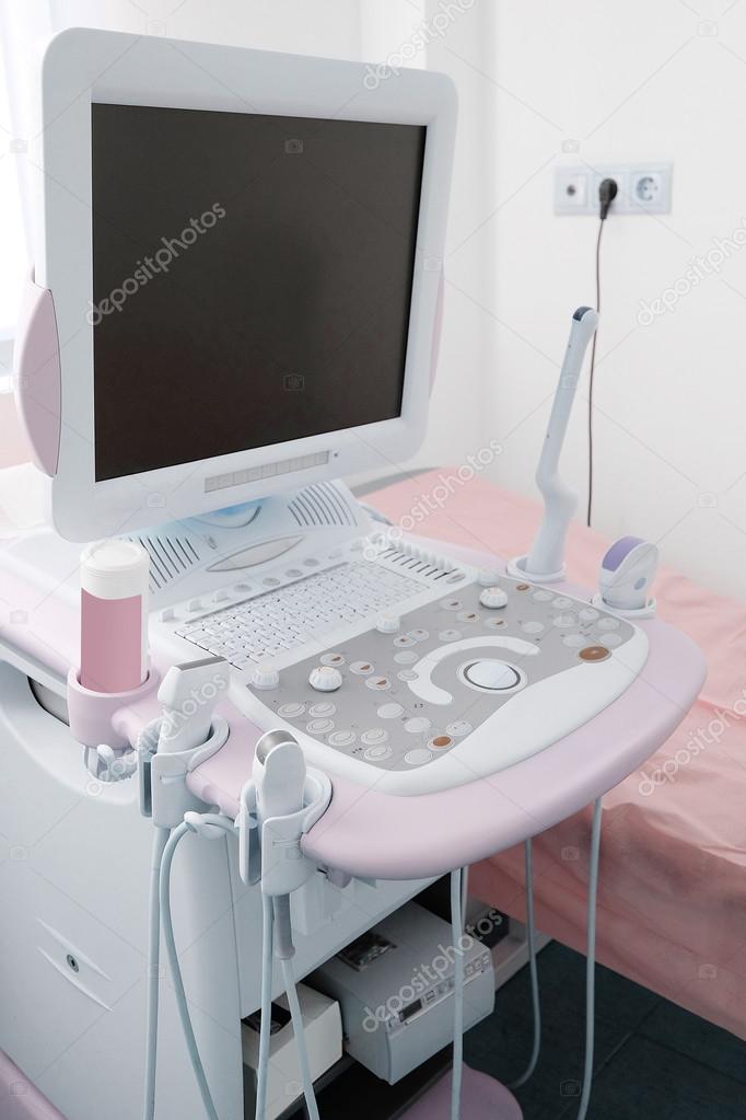 Medical room with an ultrasound diagnostic equipment