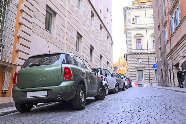 Car parking in Roma — Stock Photo, Image