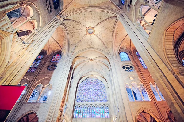 Interno di Notre Dame de Paris — Foto Stock