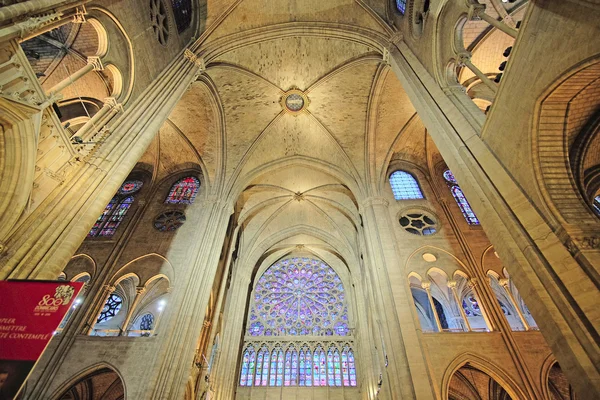 Interno di Notre Dame de Paris — Foto Stock