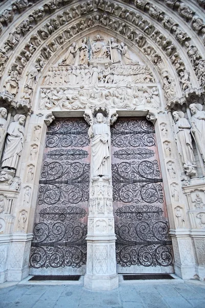 Door of Notre Dame de Paris — Stock Photo, Image