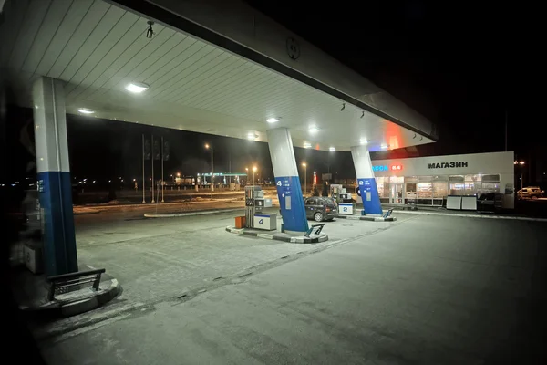 Ніч автозаправних станцій у Мінська область — стокове фото
