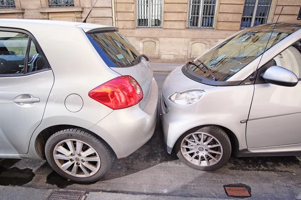 cars on a parking in Paris