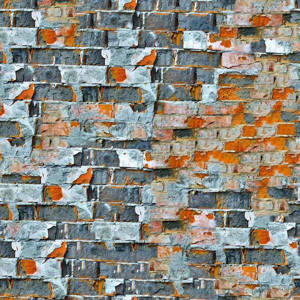 Tessitura della parete di mattoni rossi intemperie perfettamente piastrellabile. 4K — Foto Stock