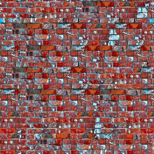 Weathered brick seamless wall as background tileable — Stock Photo, Image