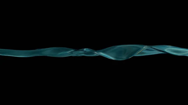 Clear water surface on a black with ripple and bubbles. 3D rendering — Stock Photo, Image