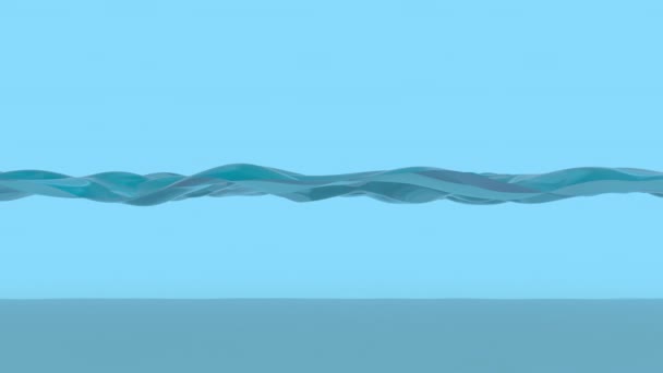 Permukaan air yang indah. Latar belakang abstrak dengan animasi melambaikan garis air. Animasi loop mulus. — Stok Video