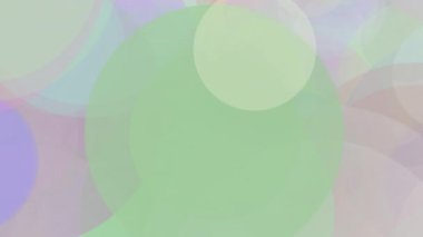 Soyut arkaplan, düz stil güzel çok renkli daireler. Parçacıklar artar ve azalır